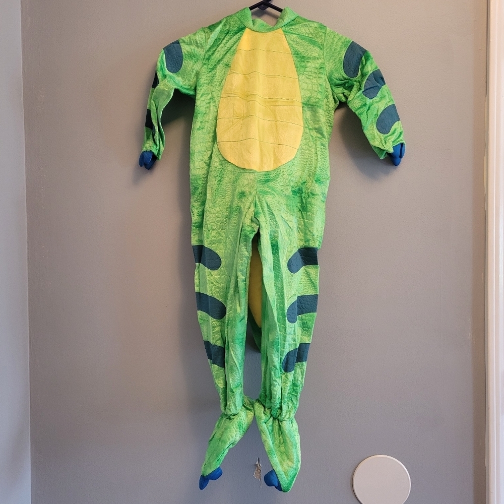 Kids Triceratops Dinosaur Costume Deluxe Toddler 3T Hood Tail Egg Outfit Set - Picture 2 of 7